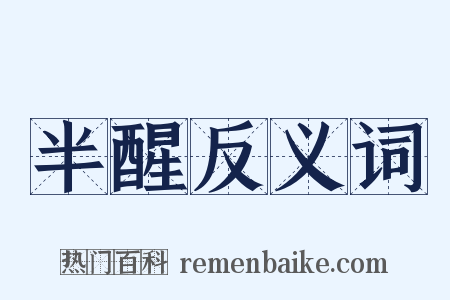 半醒反义词是什么意思的图片